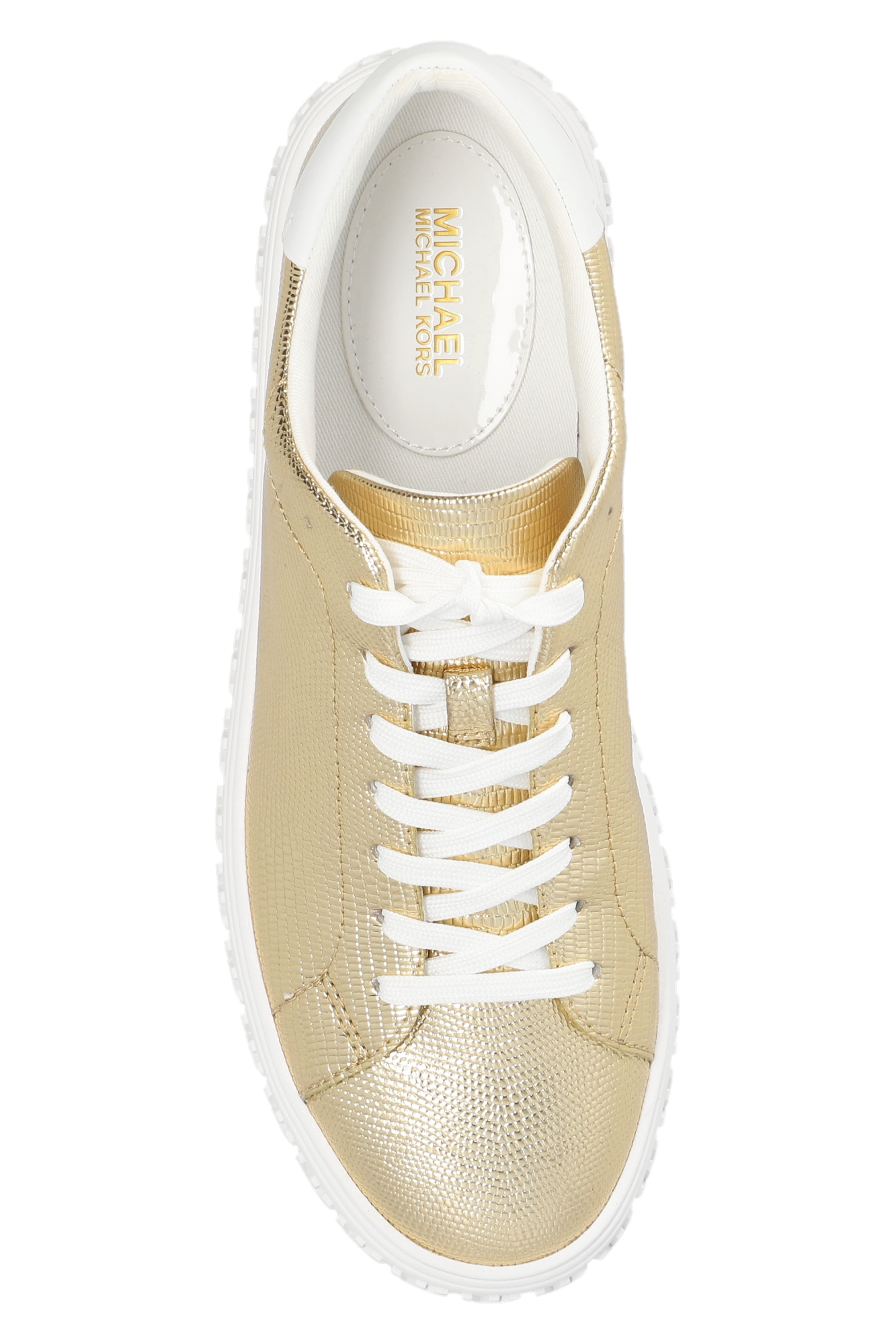 Michael kors gold slip deals on sneakers